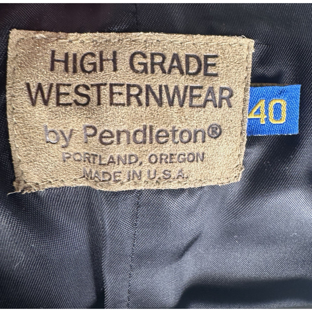 Vintage Pendleton Westernwear Wool Vest Aztec Southwestern Mens 40 Lined USA - Picture 2 of 11